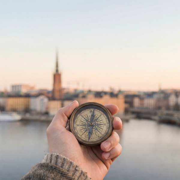 Att h&aring;lla kursen: Om kompasser och v&auml;gm&auml;rken i ett intensivt Stockholm